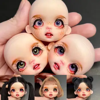 1/8 BJD Куклен грим, главата на куклата със собствените си ръце и с разноцветни очи, аксесоари за кукли, изпращане на тялото на кукли, детски играчки