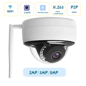 2MP 5MP WIFI Двустранен Аудио Помещение за помещения 4K 8MP HD P2P Безжична H. 265 Видео Компресирани, Метална Обвивка, Камера за Нощно Виждане за Сигурност