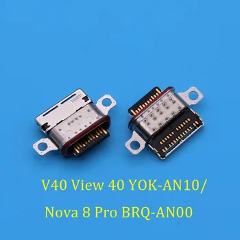 5-10 бр. Зарядно устройство Type C Micro Usb За Huawei Honor V40 View 40 YOK-AN10/Nova 8 Pro BRQ-AN00 Конектор за зареждане, зарядно устройство, Порт