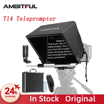 Ambitful T14 Голям Экранный суфлер Професионални интервю Сгъваем телесуфлер за огледално-рефлексен фотоапарат смартфон Запис на видео в реално време