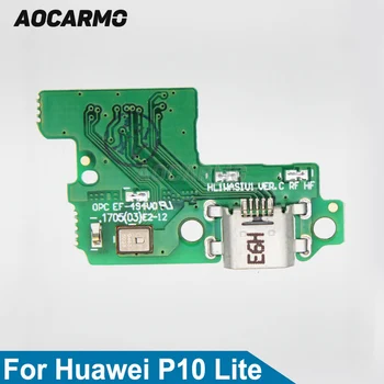 Aocarmo НОВА USB докинг станция за зареждане, порт, микрофон гъвкав кабел за Huawei P10 Lite