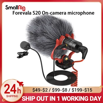 Вграден микрофон SmallRig S20 с Амортизатором, Видеомикрофон, Стереомикрофон за огледално-рефлексни фотоапарати на iPhone и смартфони 3468