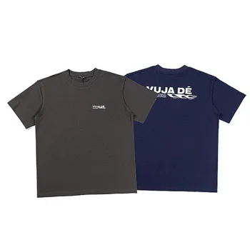 Висококачествена Просто Тениска с Кръгло Деколте и Логото на Vujade, Мъжки Дамски Тениска на Европейския Размер от 100% Памук, VD, Тениски, Лятна Технологичная Облекло