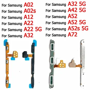 За Samsung Galaxy А02 A02s A12 A22 A32 A42 A52 A52s A72 5G Включване и Изключване на звука силата на Звука Нов Ремонт на Страничния бутон за Превключване Гъвкав кабел