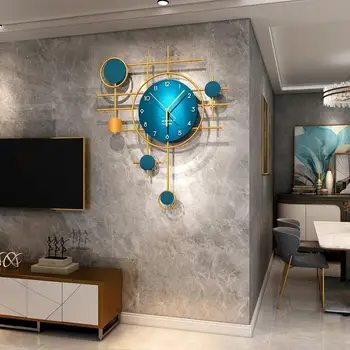 Стенен часовник индивидуални творчески луксозни часовници Скандинавска мода стенни часовници за всекидневна модерни минималистичные домашни декоративни часовници