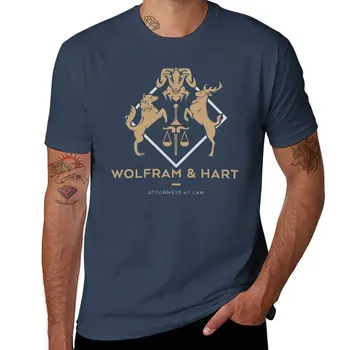 Тениска Wolfram and Hart, тениски с графичен дизайн, облекла в стил хипи, мъжки дрехи